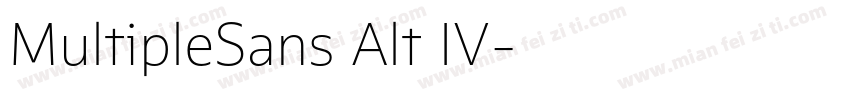 MultipleSans Alt IV字体转换